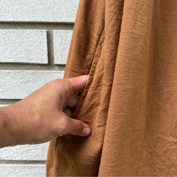 Old Navy Brown Crochet Flutter Sleeve Tie-Back Swing Dress 2X Boho Festival - Picture 8 of 13